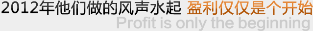 2012年他们做的风生水起