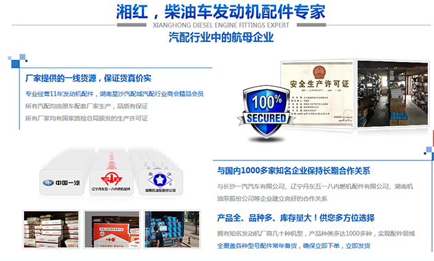 湘红汽配综合优势展示，打消客户疑虑，吸引客户询盘